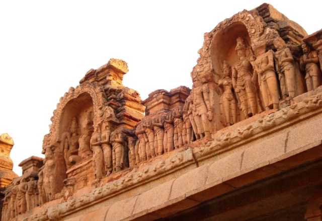 Ornate carvings Hampi India